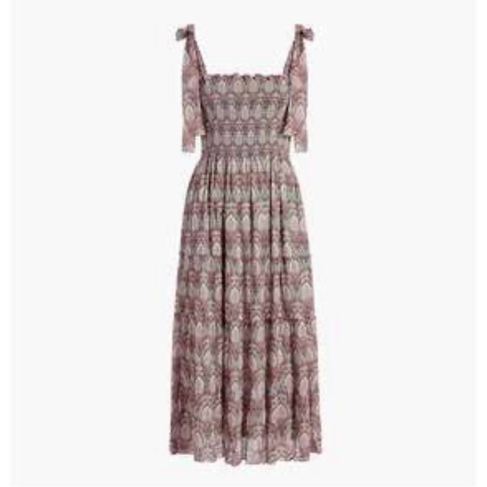 Hill House NWT Women The Ribbon Ellie Nap midi Dress Pinecone sage sleeveless S